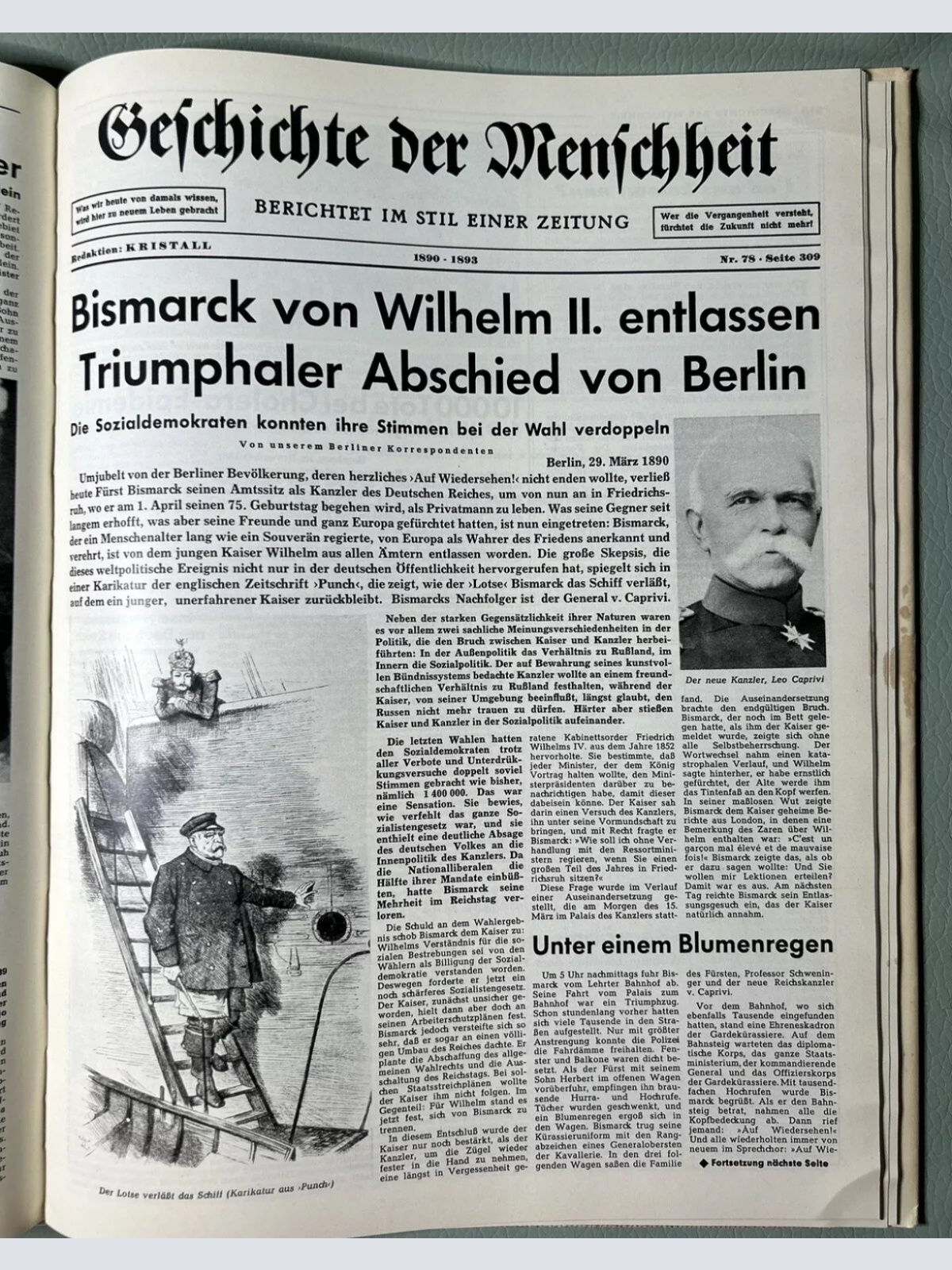 1966 Geschichte der Welt in Zeitungsschlagzeilen Seltenes antikes Buch
