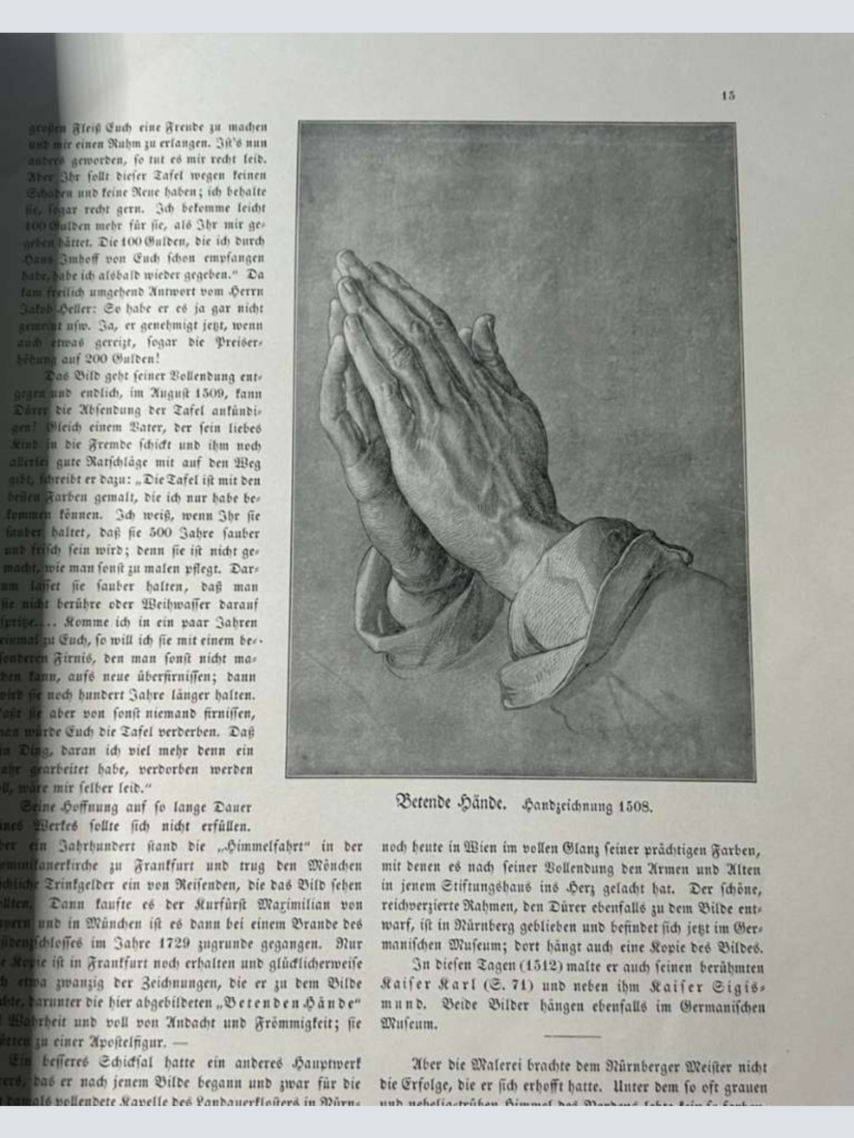 1910 Antik Albrecht Dürrer Malen Buch