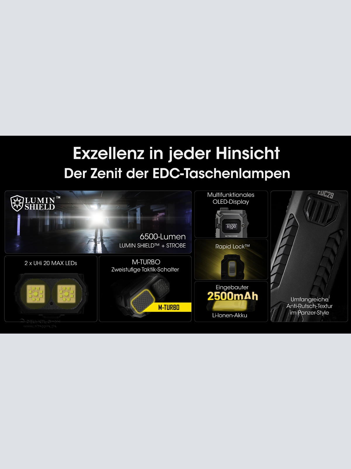 Taschenlampe Nitecore EDC 29 6500 Lumen