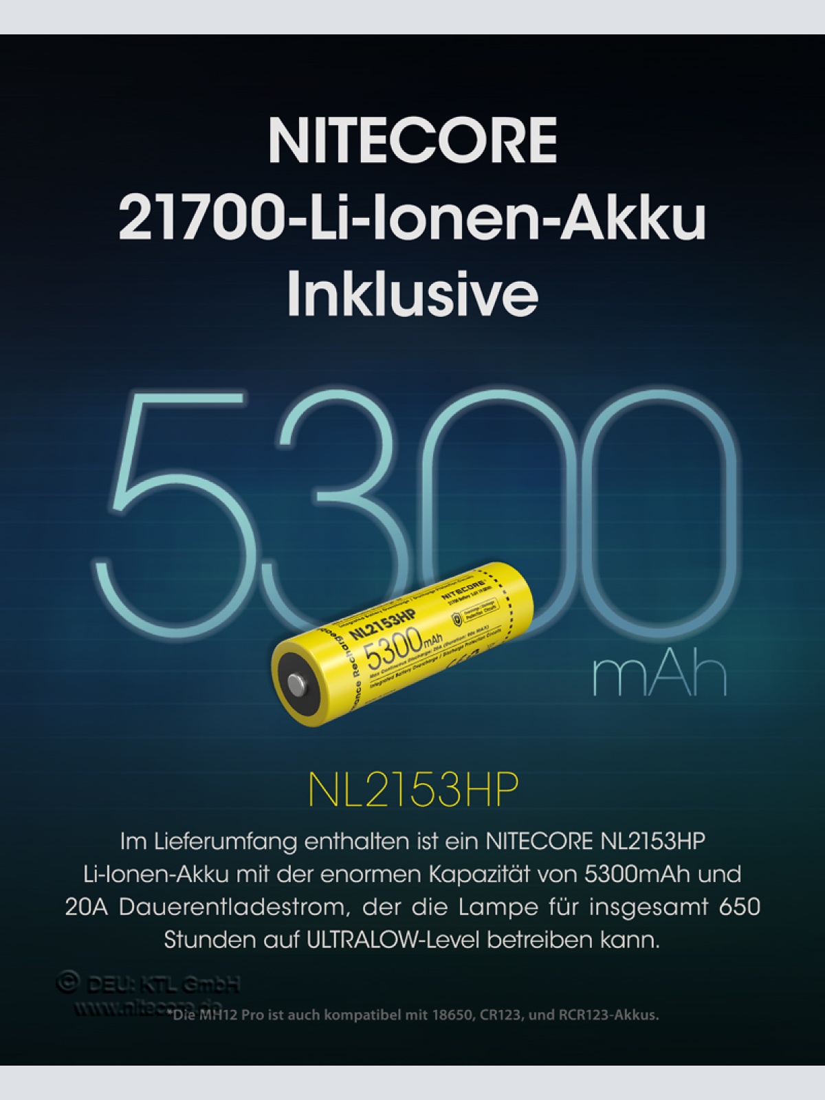 Taschenlampe Nitecore MH12 Pro - 3300 Lumen, UHi 40 LED