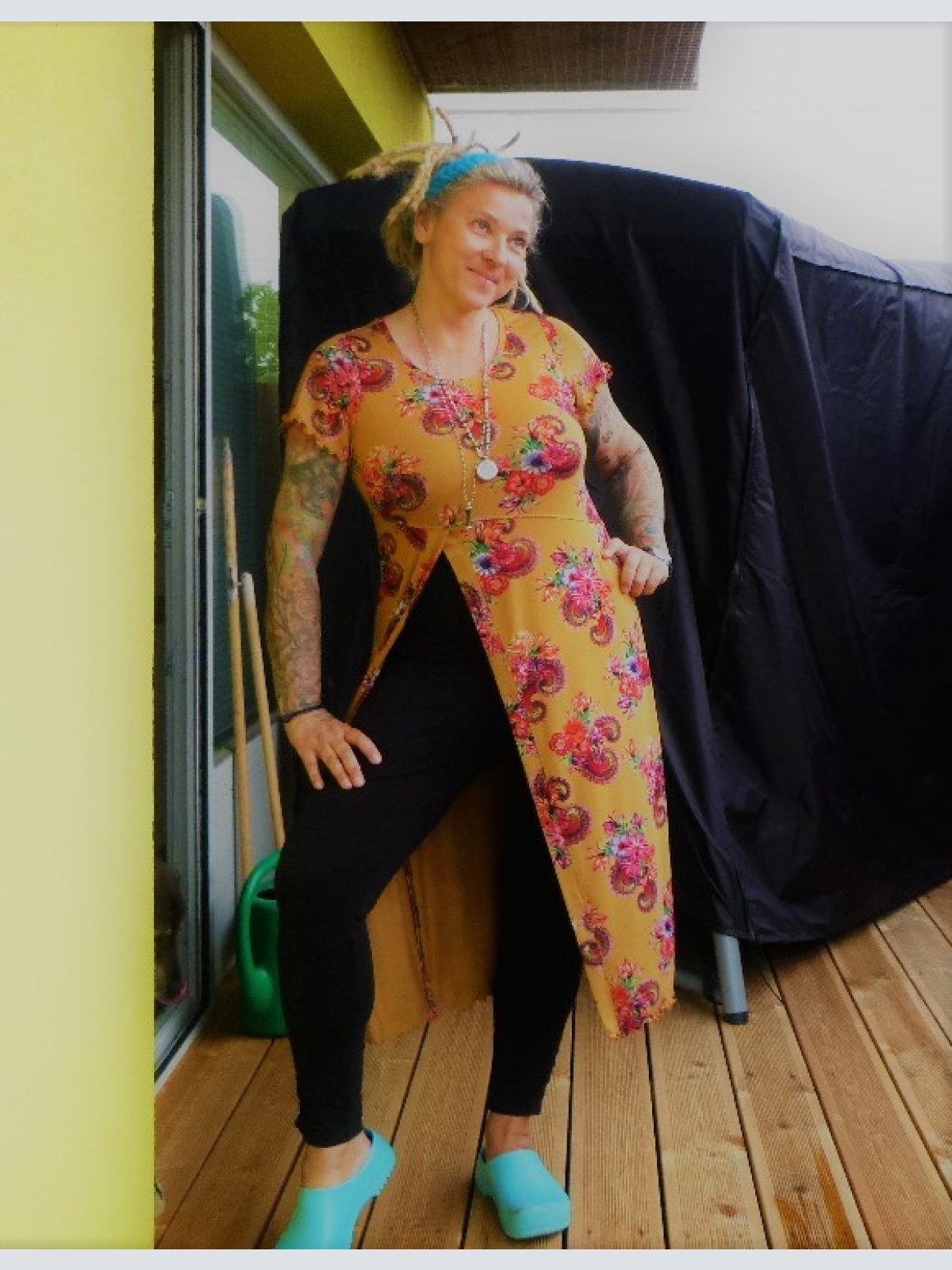 Cardigankleid Tunikakleid Blumenmeer