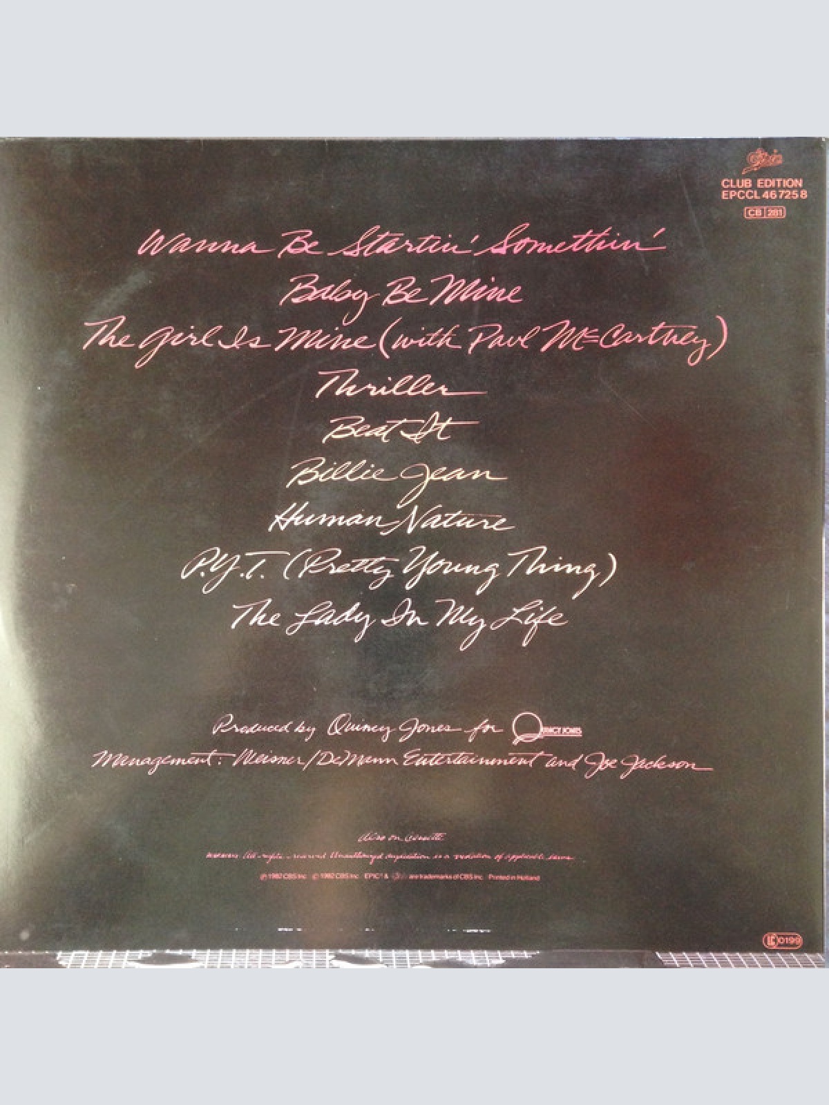 LP / Michael Jackson ‎– Thriller