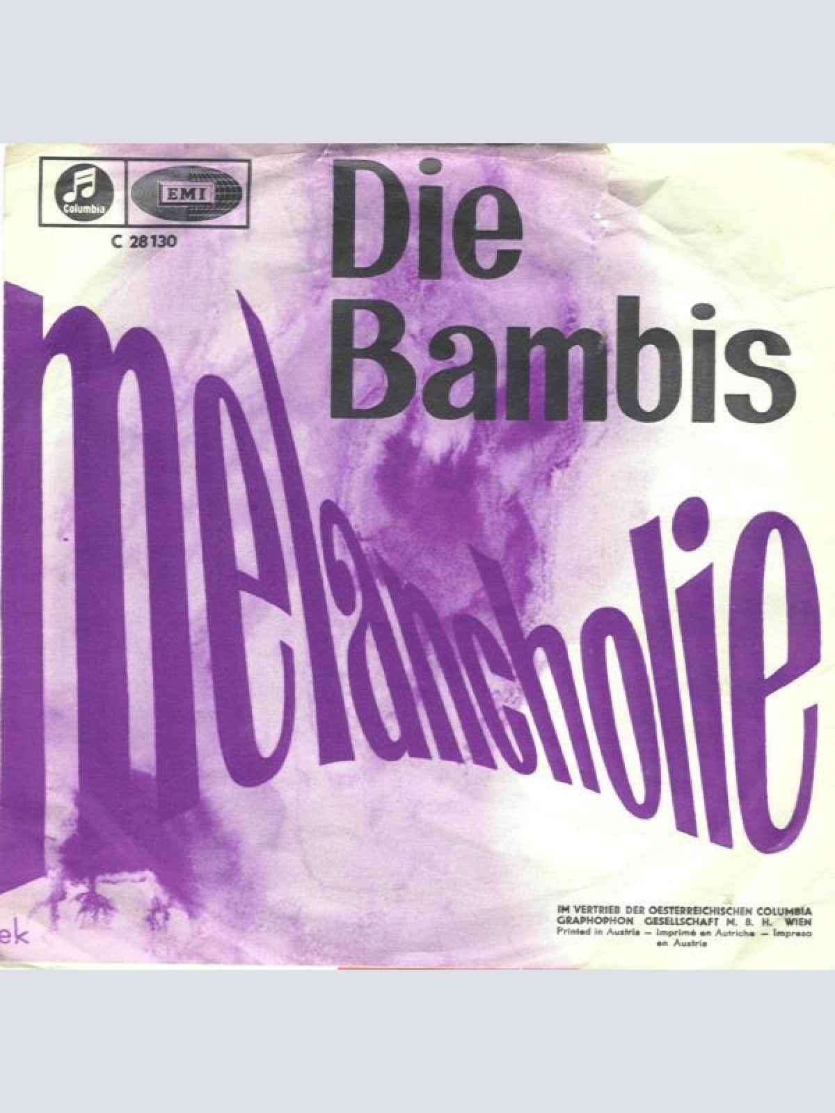 SINGLE / Die Bambis ‎– Melancholie / Mini-Kini Baby