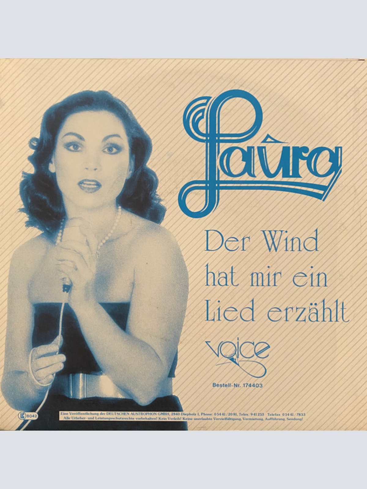 SINGLE / Laura (186) ‎– Der Wind Hat Mir Ein Lied Erzählt