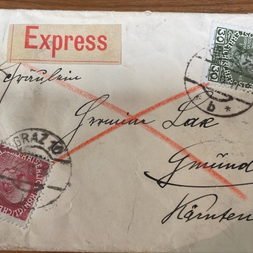 alter Briefumschlag Express