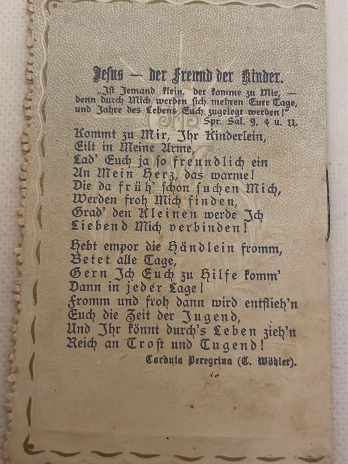 Antikes Falt-Andachtsbild "Des Heilands Lieblingsseelen" Maria Zell