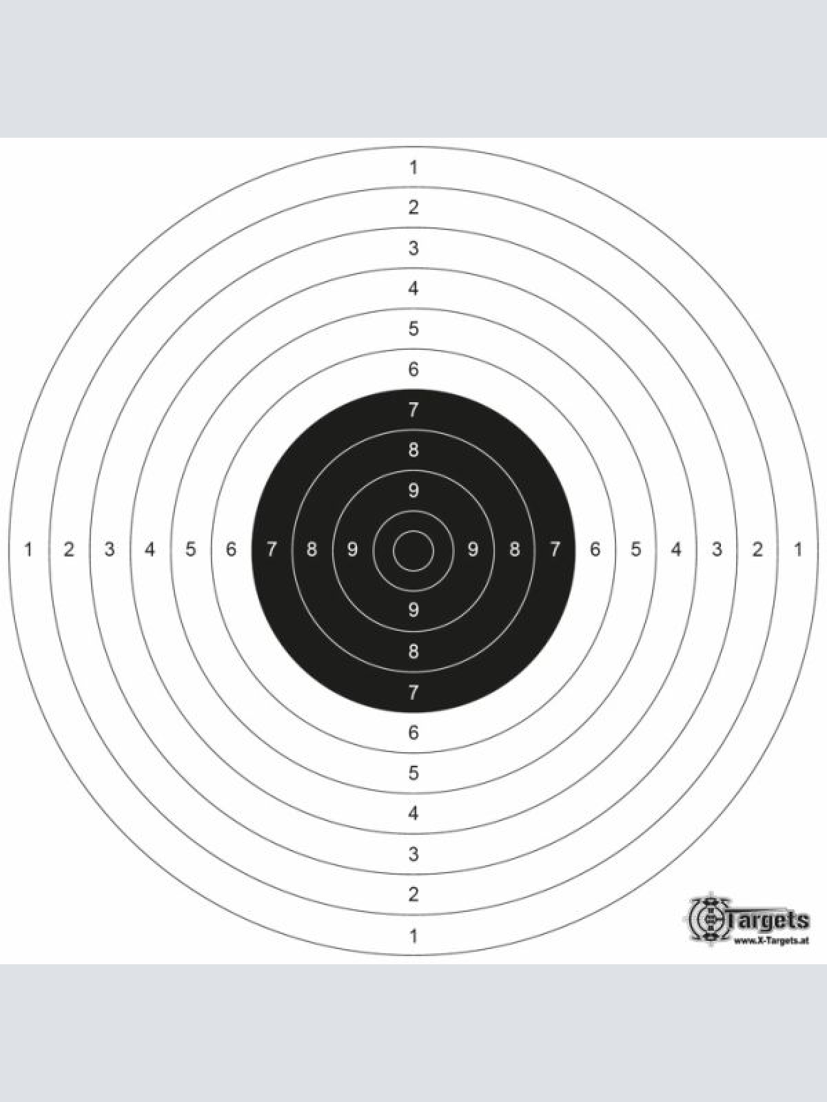 Papierzielscheibe Standard Target weiß 100 Stk