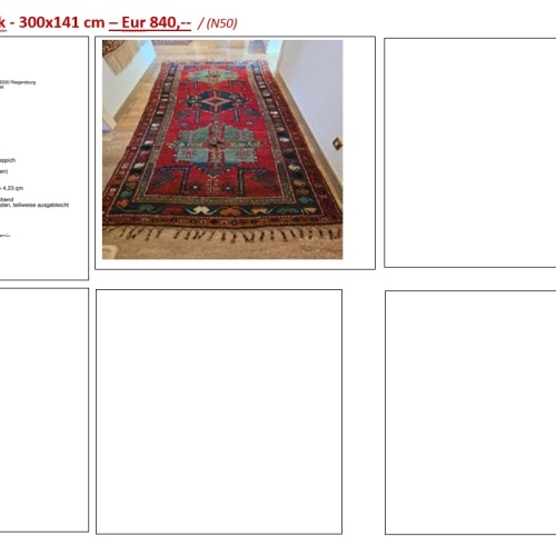 T100 - Kazak - 300x141 cm – / (N50)