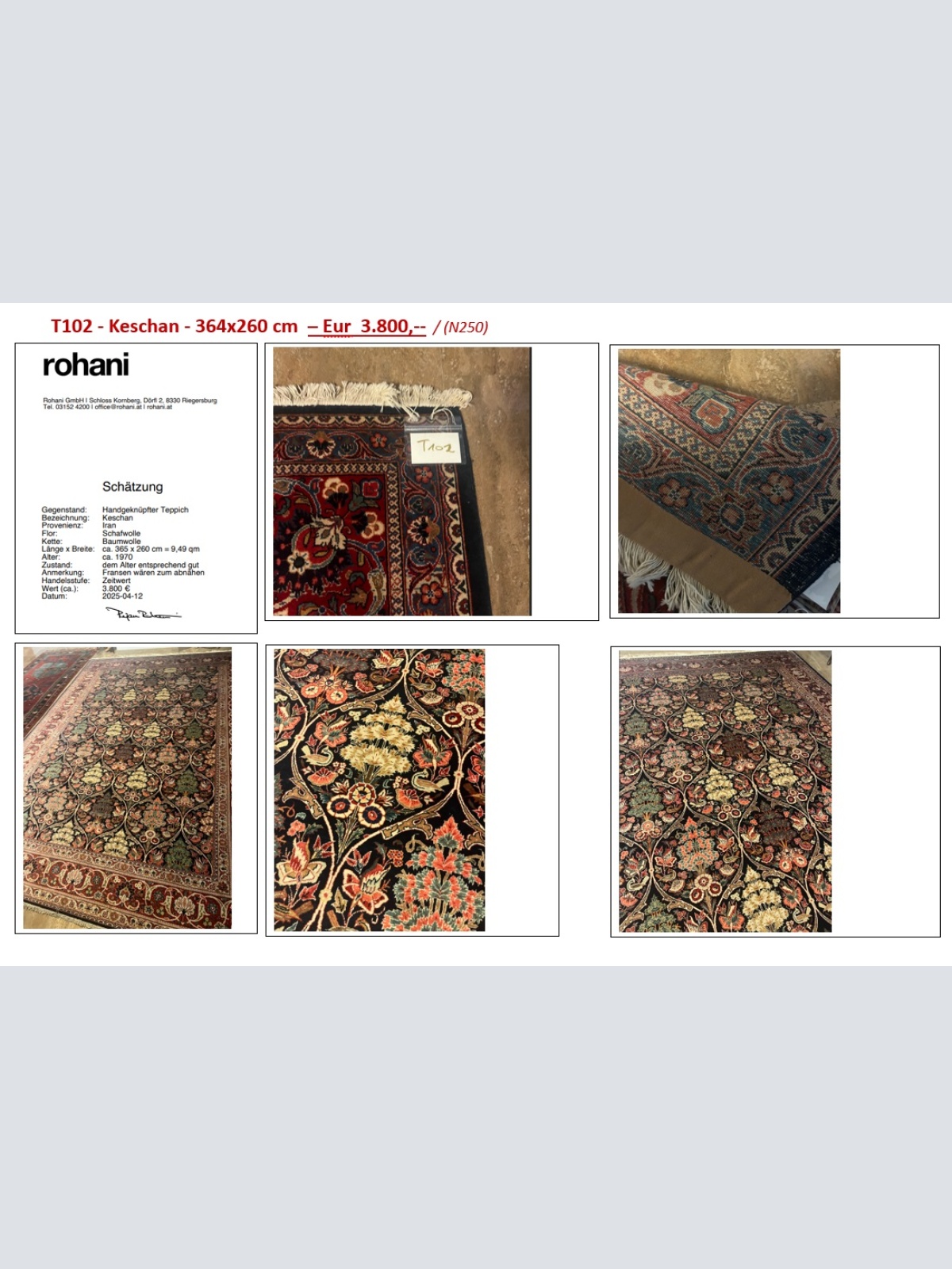 T102 - Keschan - 364x260 cm  / (N250)