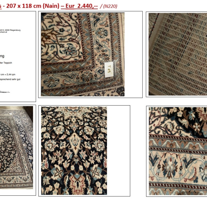 T19 - Tabas - 207 x 118 cm (Nain)  / (N220)