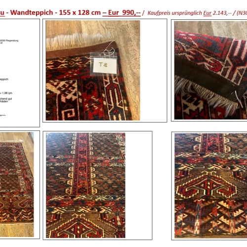 T8 - Hatschlu - Wandteppich - 155 x 128 cm –   / Kaufpreis ursprünglich Eur 2.143,-- / (N300)