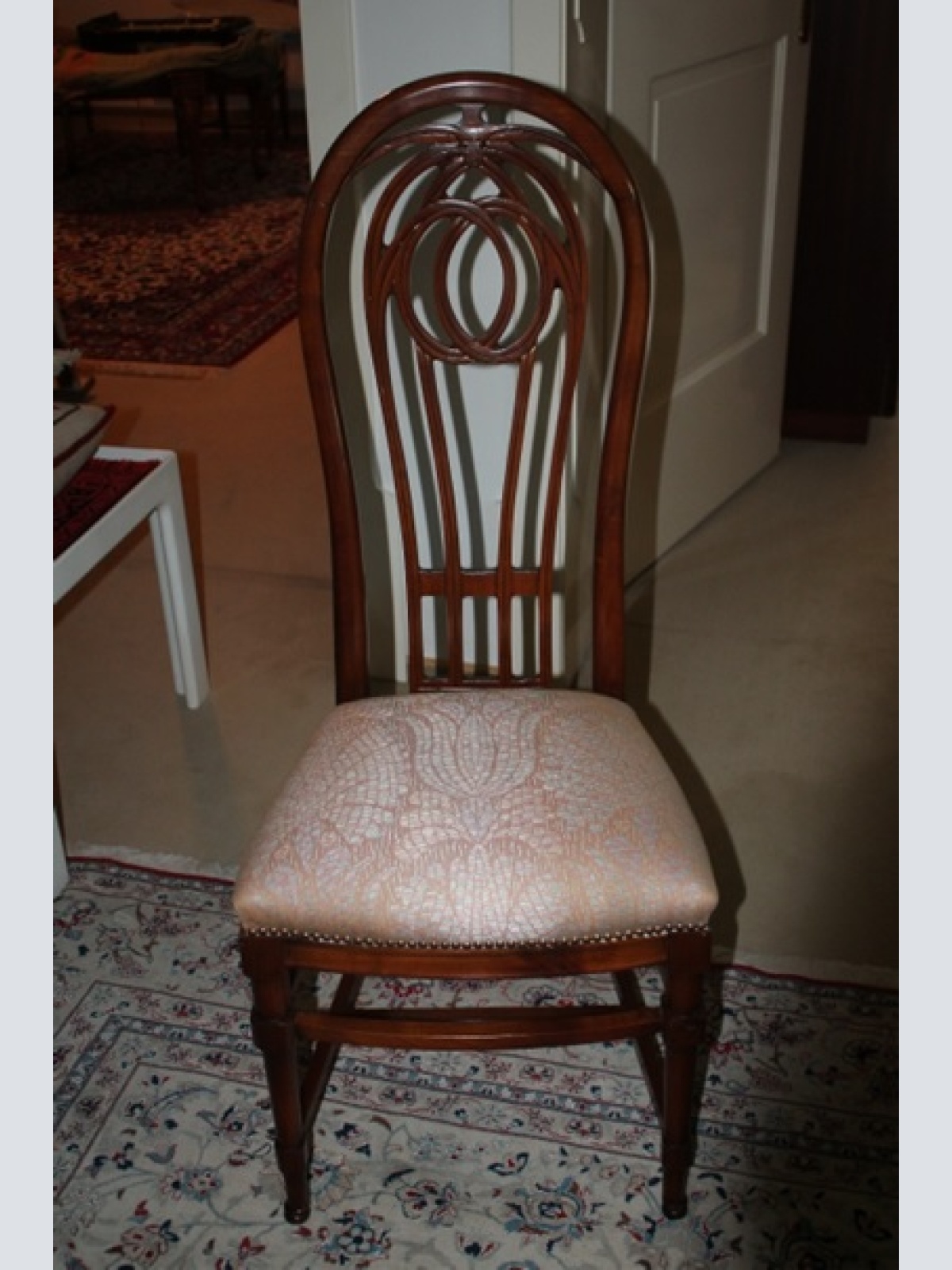 Esstisch mit Glasplatte - rund inkl. 6 Sessel (2)