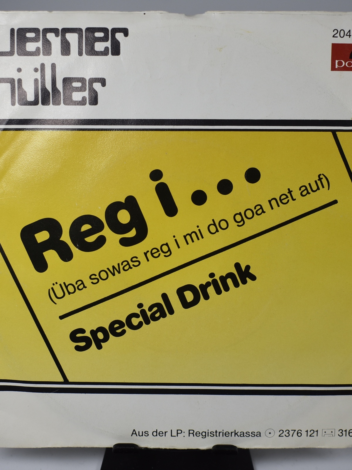 Single / Werner Müller – Reg I... (Üba Sowas Reg I Mi Do Goa Net Auf)