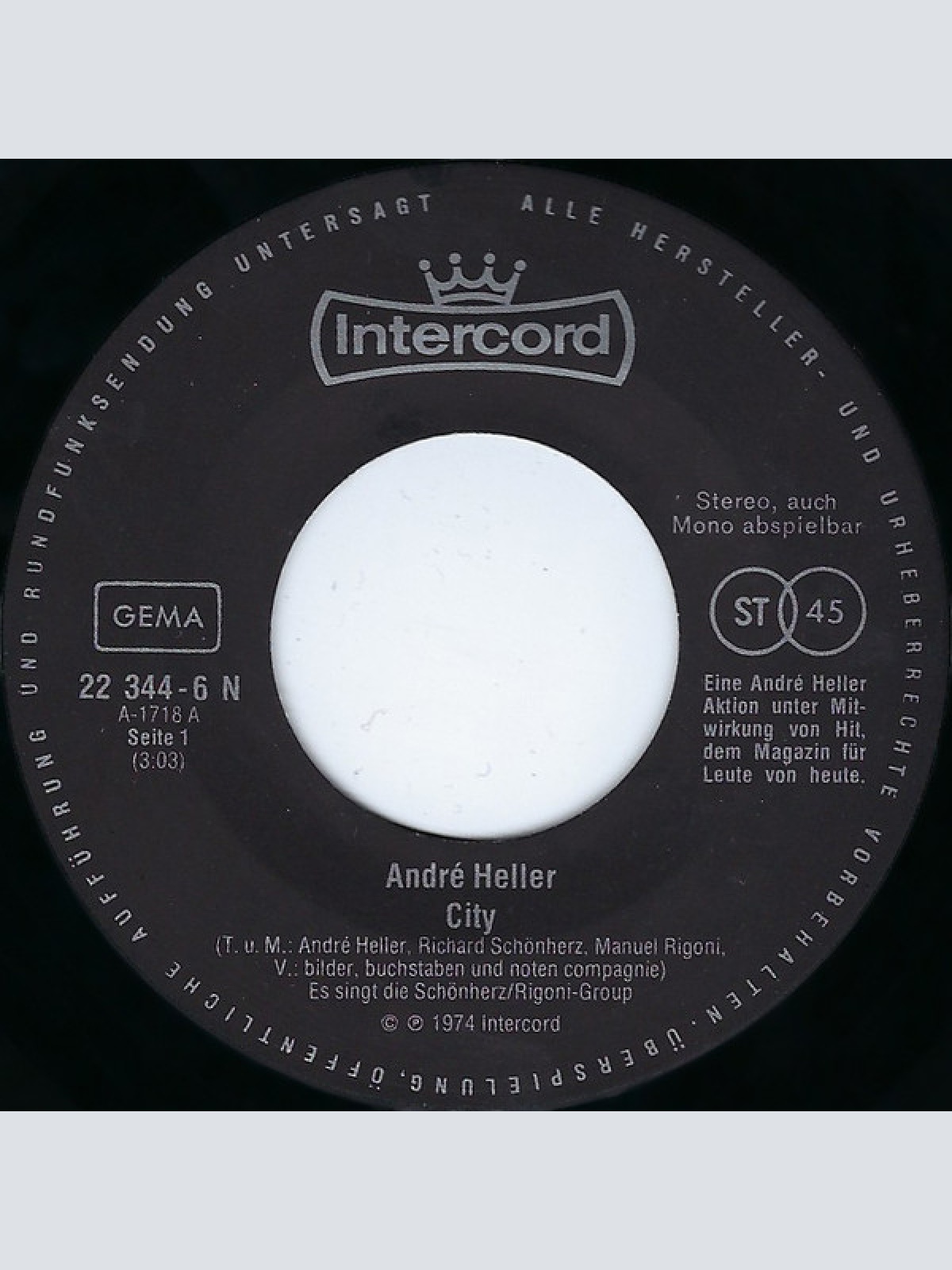Vinyl / André Heller - City
