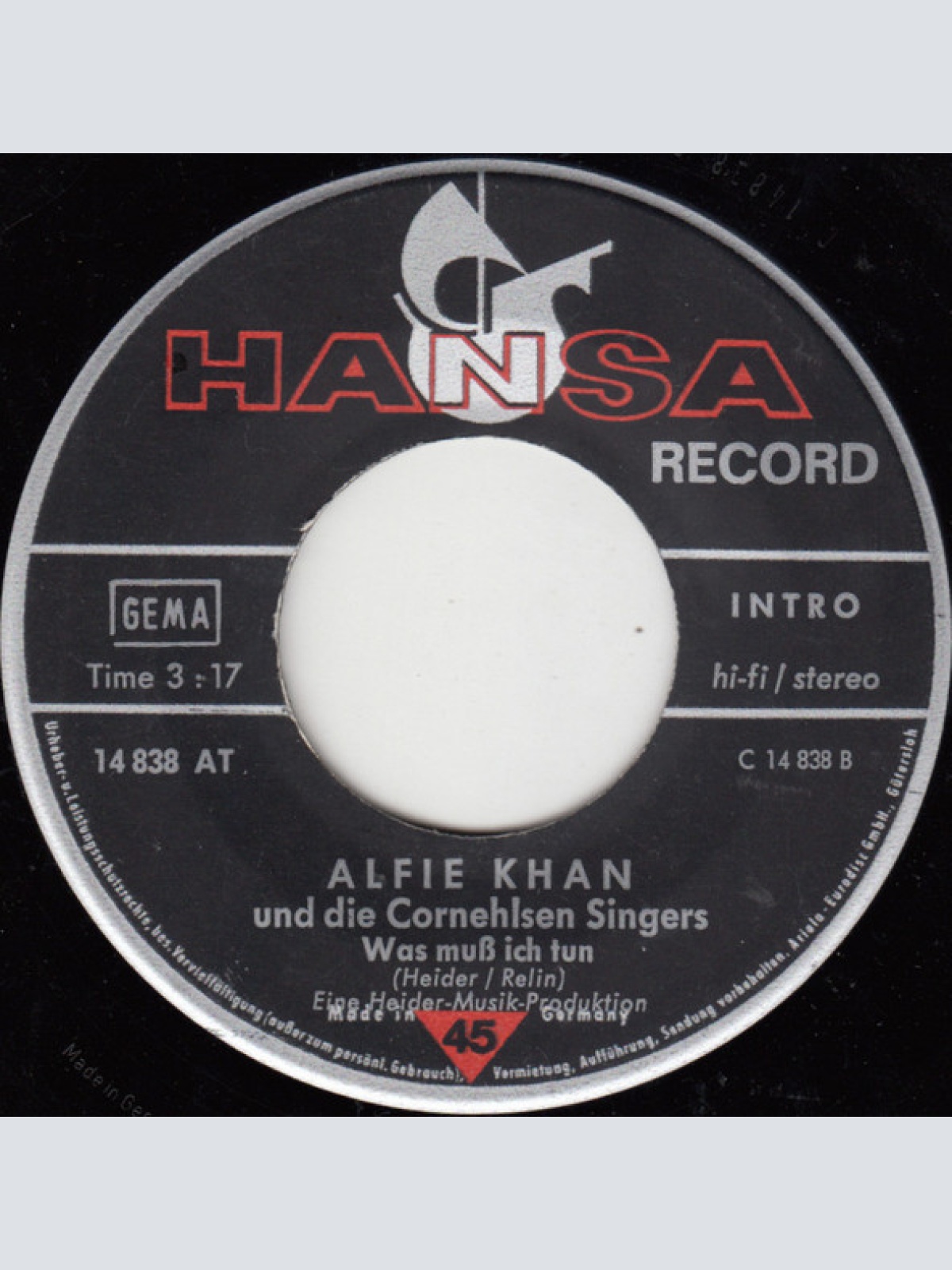 Alfie Khan, Die Cornehlsen Singers - Komm Und Geh Mit Mir / Was Muss Ich Tun