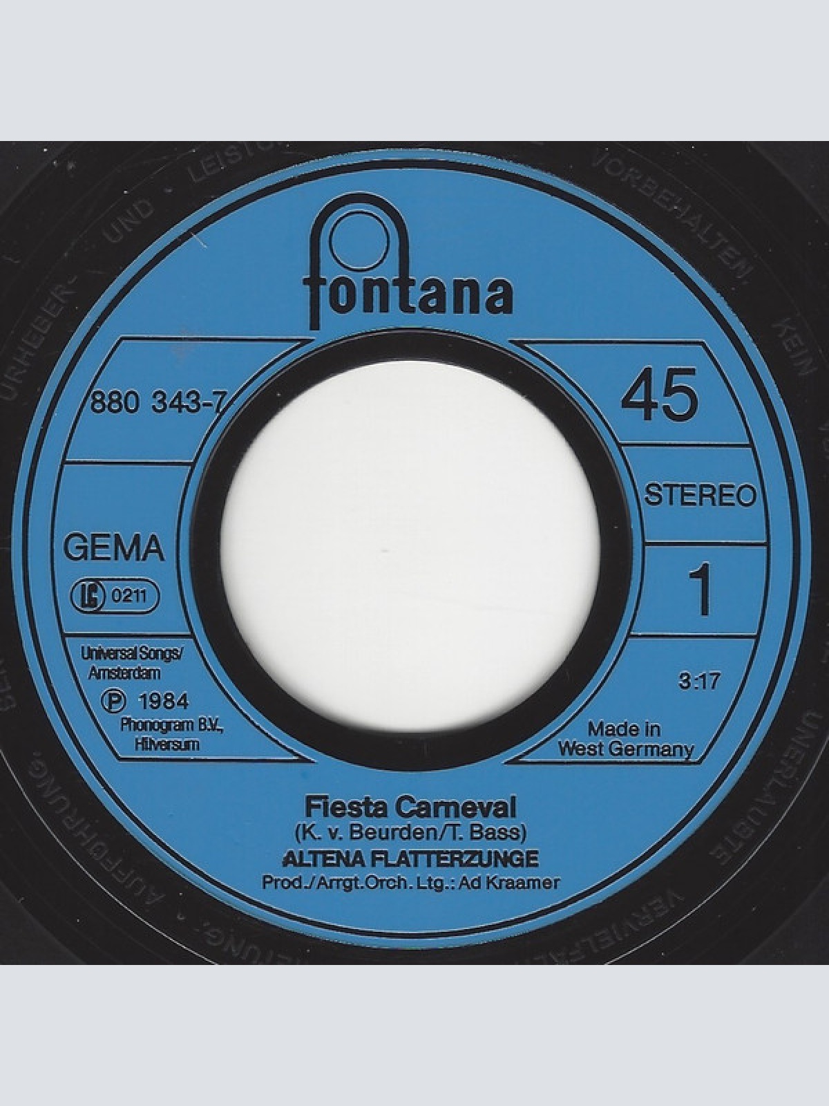 Vinyl / Altena Flatterzunge - Fiesta Carneval