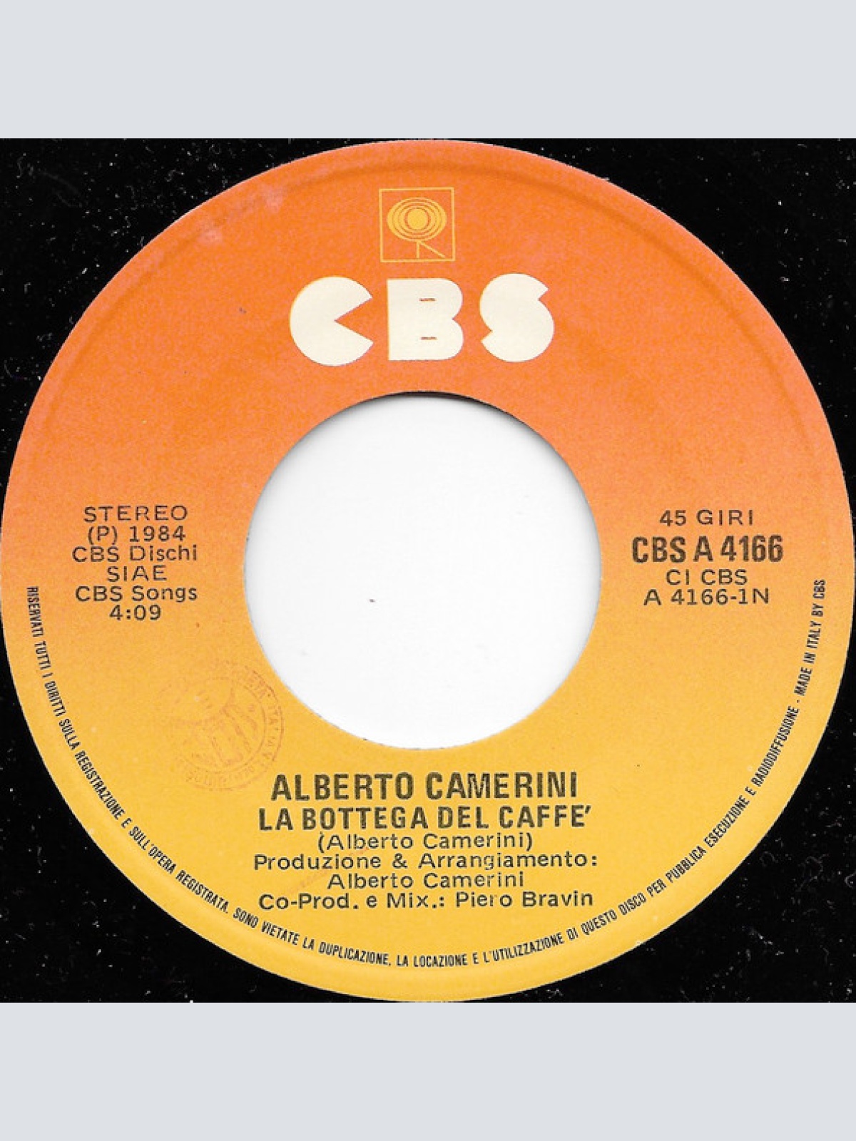 Vinyl / Alberto Camerini - La Bottega Del Caffè