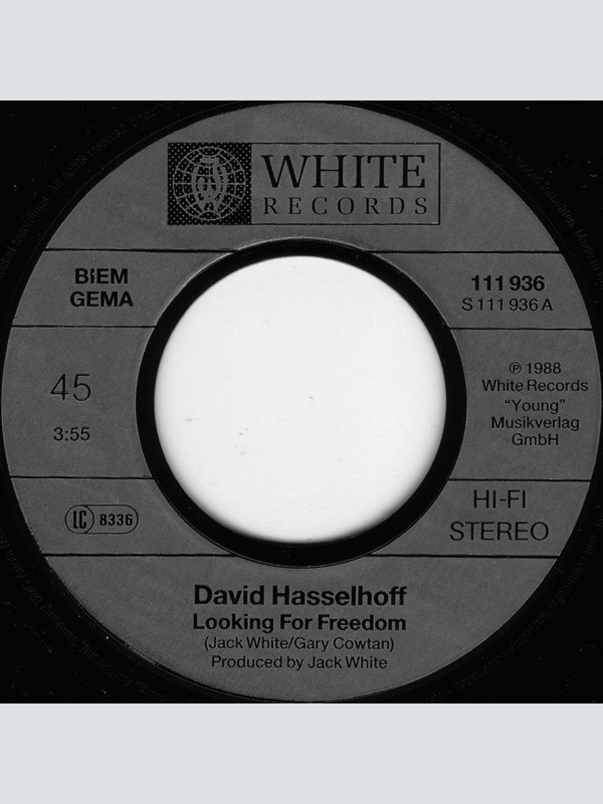 Vinyl / David Hasselhoff - Looking For Freedom