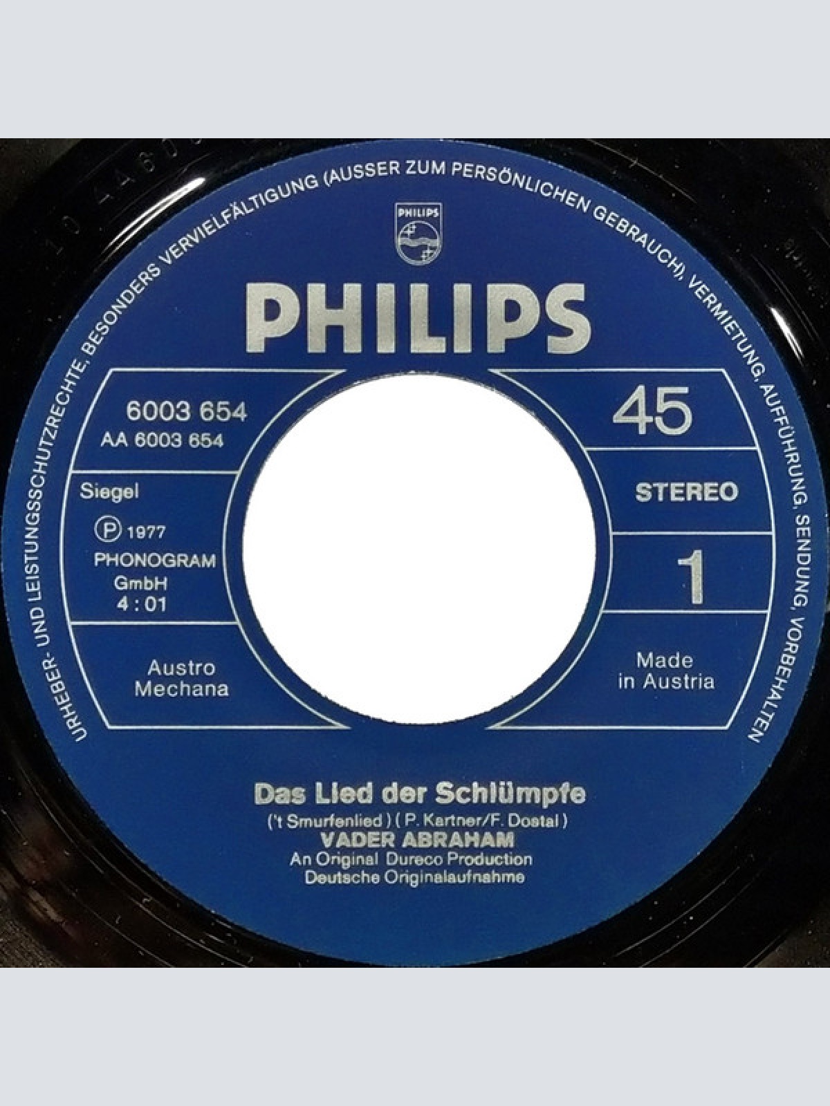 Vinyl / Vader Abraham - Das Lied Der Schlümpfe