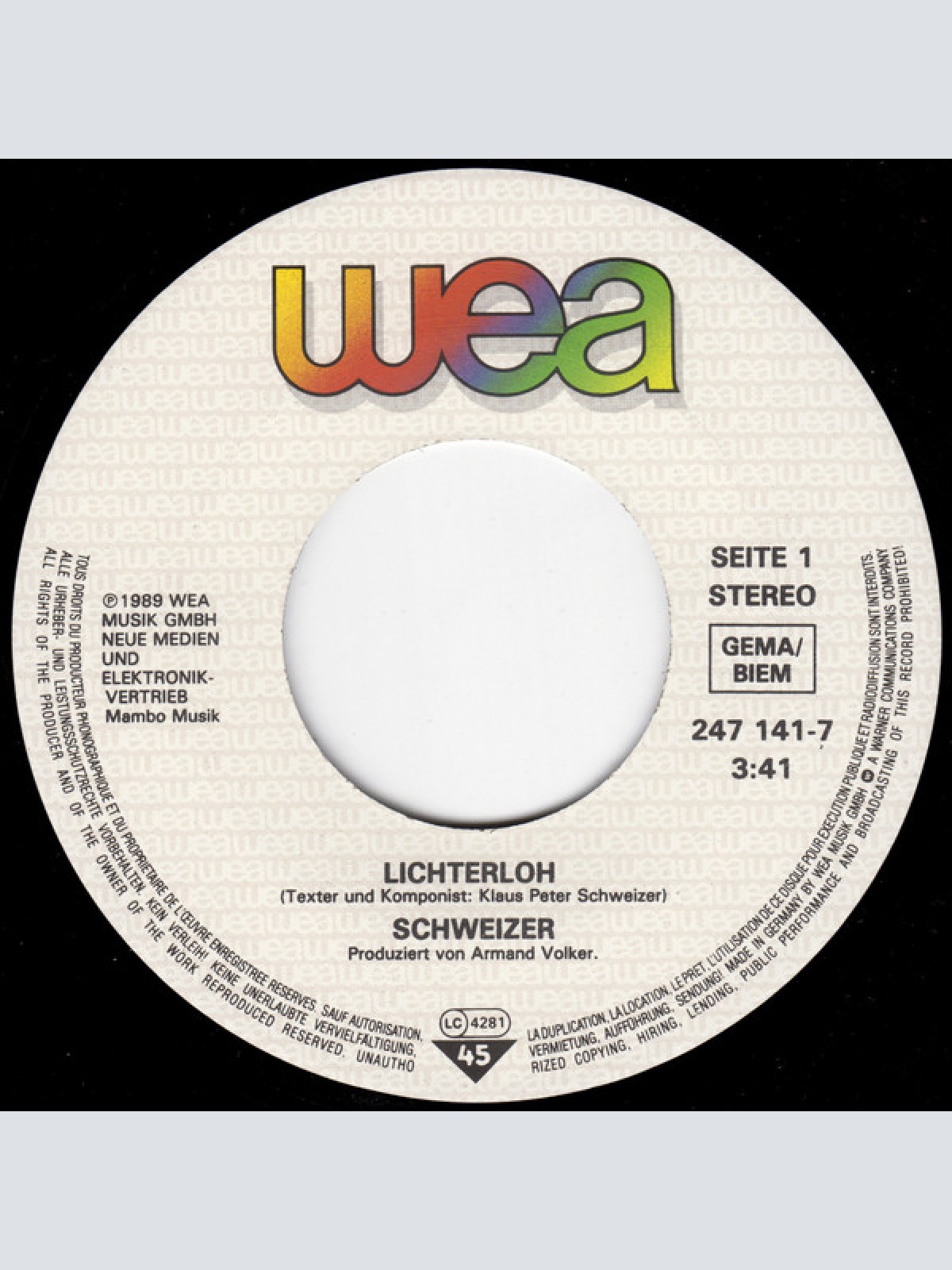 Vinyl / Schweizer - Lichterloh