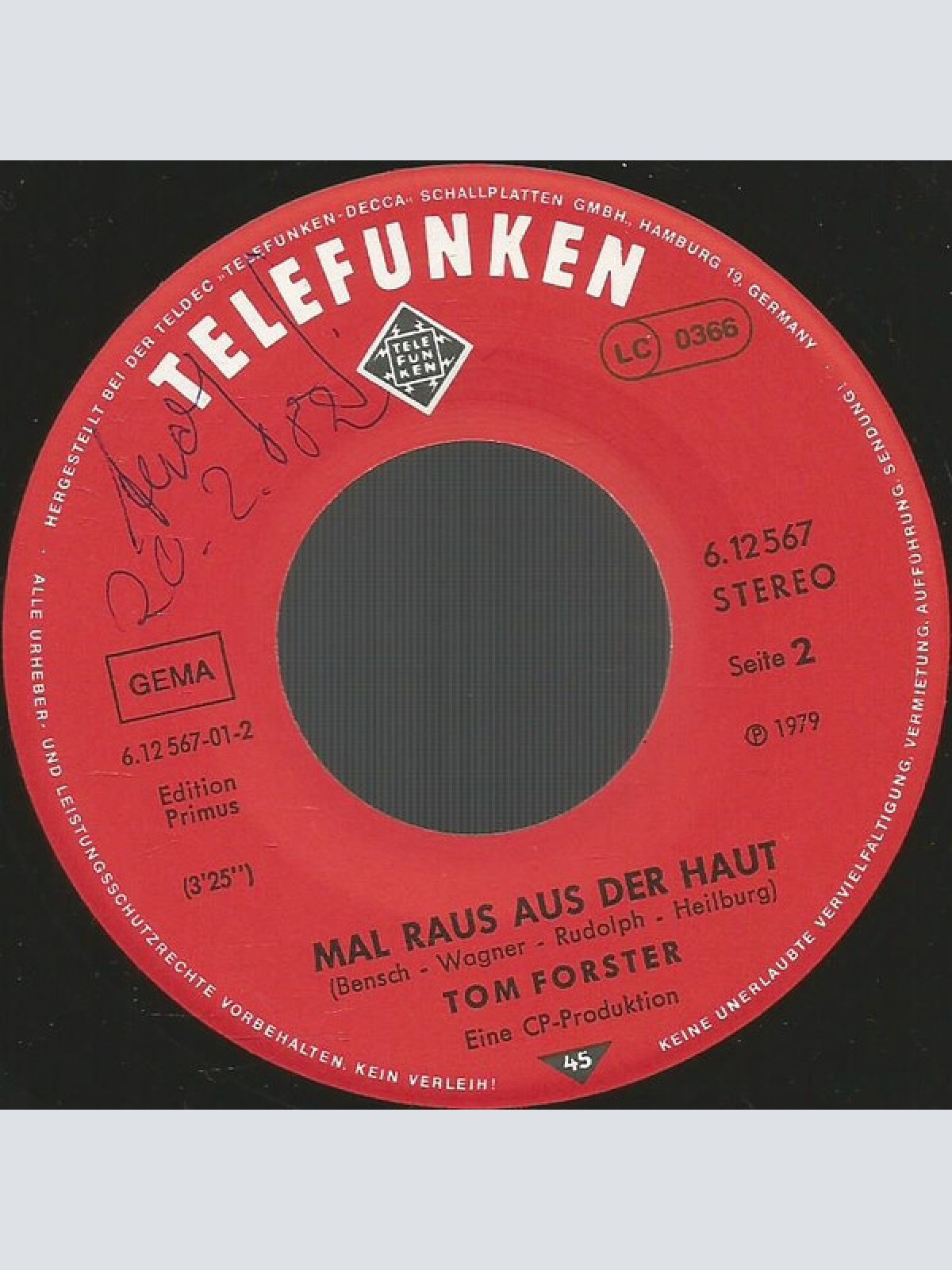 Vinyl / Tom Forster (4) - Komm, Setz Dich Doch Zu Uns