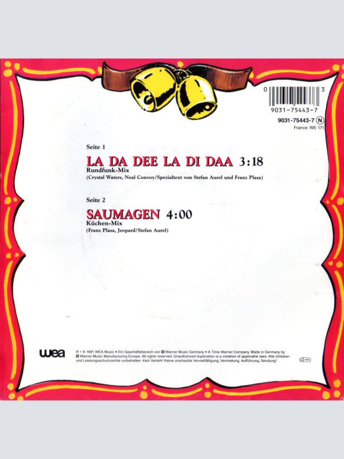 Vinyl / Hellmut & Hanelore - La Da Dee La Di Daa