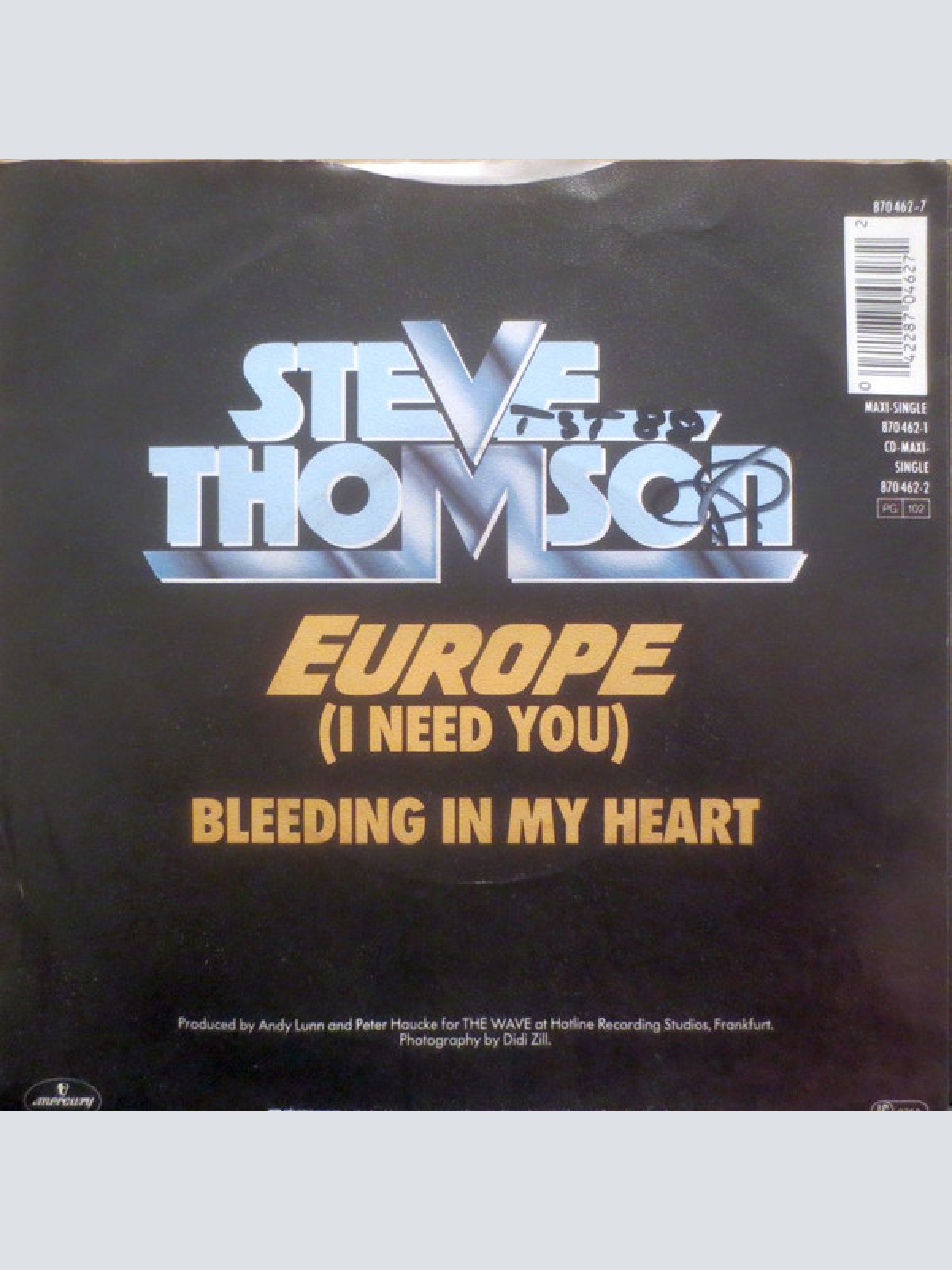 Vinyl / Steve Thomson - Europe (I Need You)