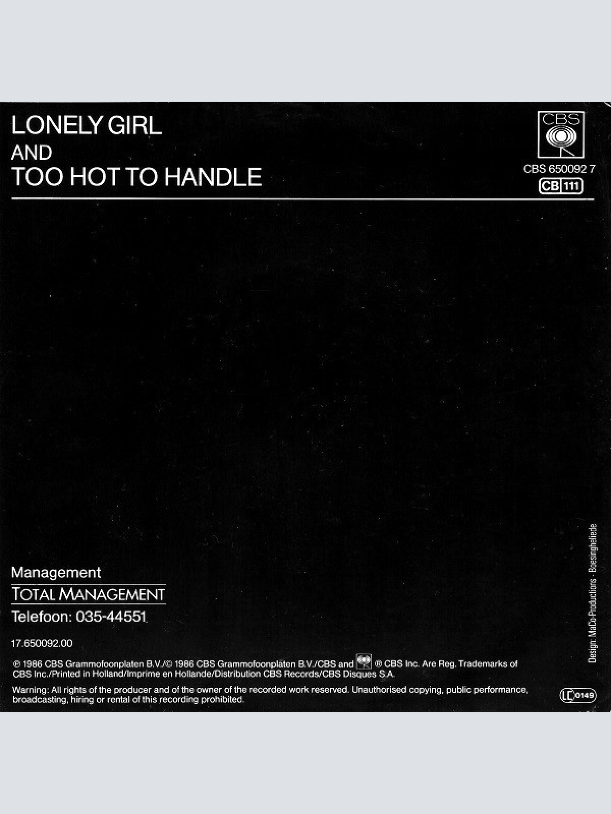 Vinyl / René Shuman - Lonely Girl