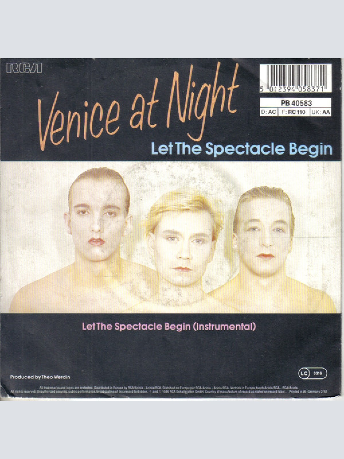 Vinyl / Venice At Night - Let The Spectacle Begin