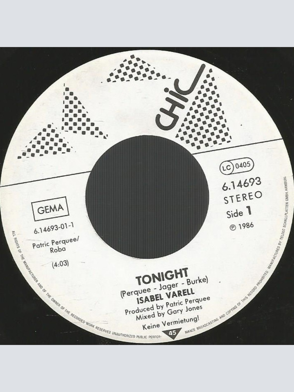 Vinyl / Isabel Varell - Tonight (New Mix)