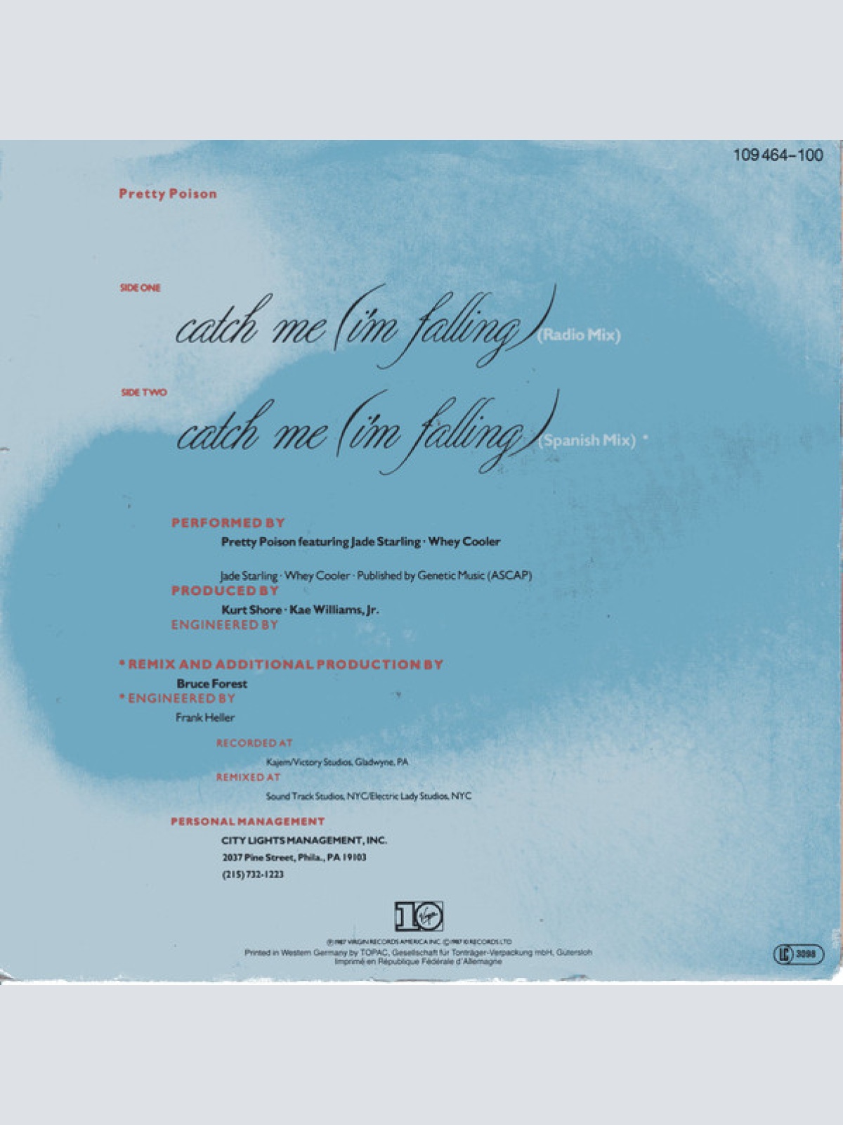 Vinyl / Pretty Poison - Catch Me (I'm Falling)