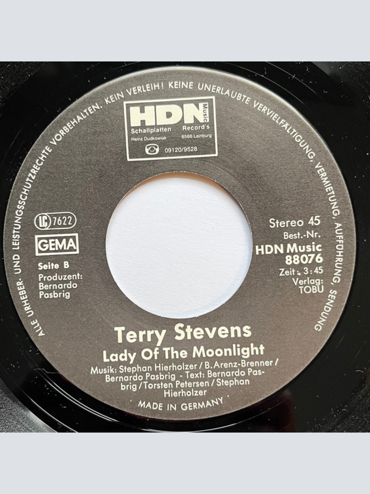 Vinyl / Terry Stevens (5) - Baby, I Love You / Lady Of The Moonlight