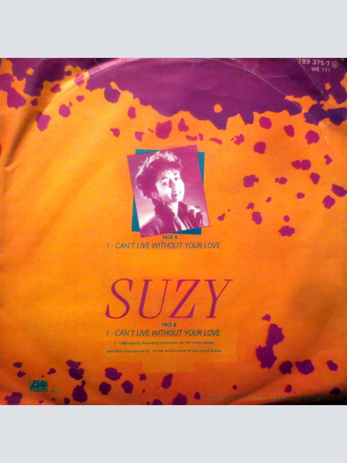 Vinyl / Suzy* - Can't Live Without Your Love