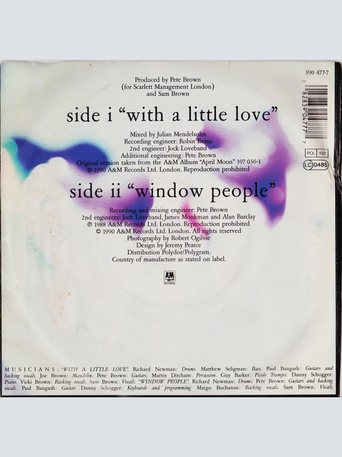 Vinyl / Sam Brown - With A Little Love
