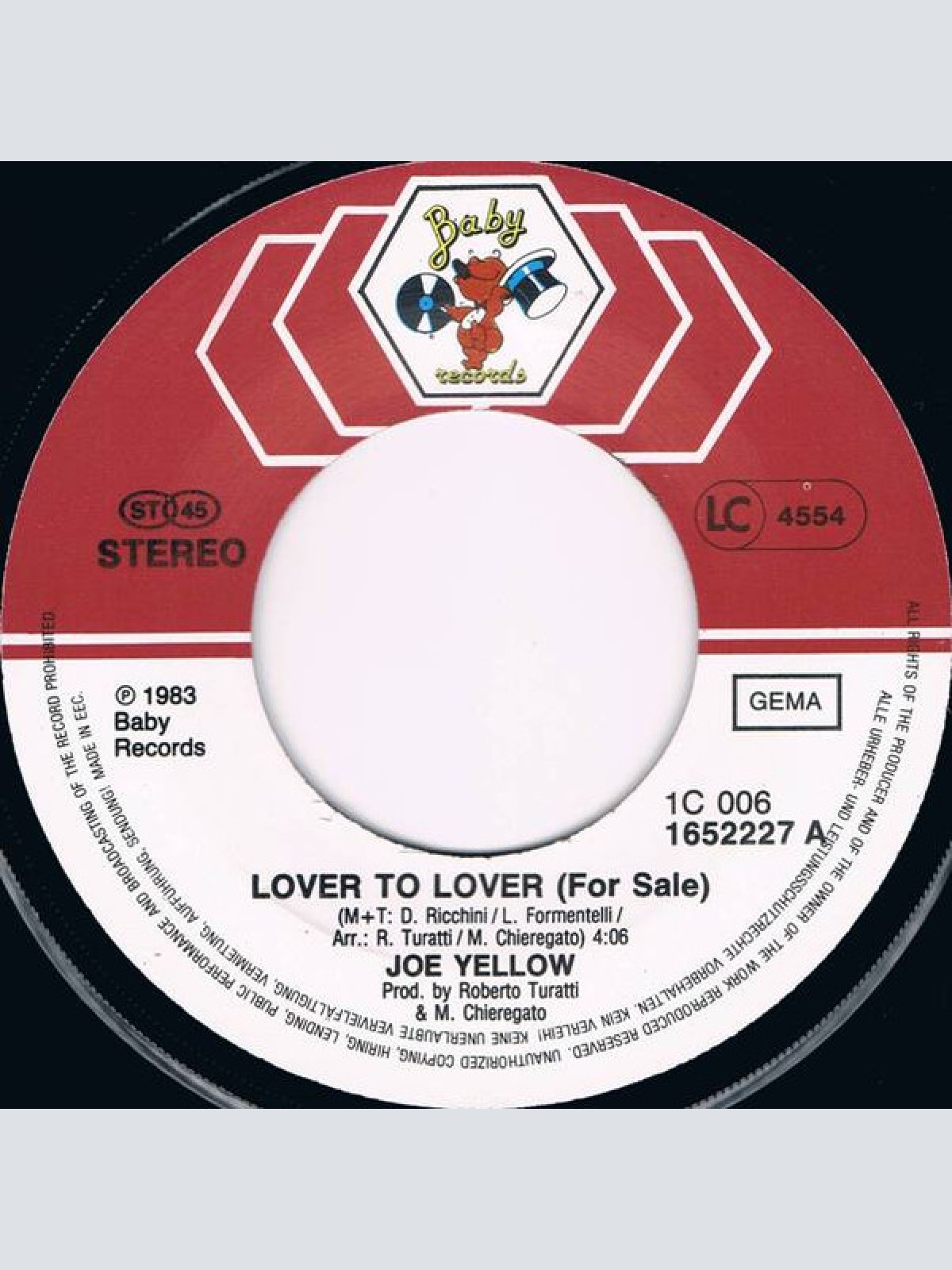 Vinyl / Joe Yellow - Lover To Lover