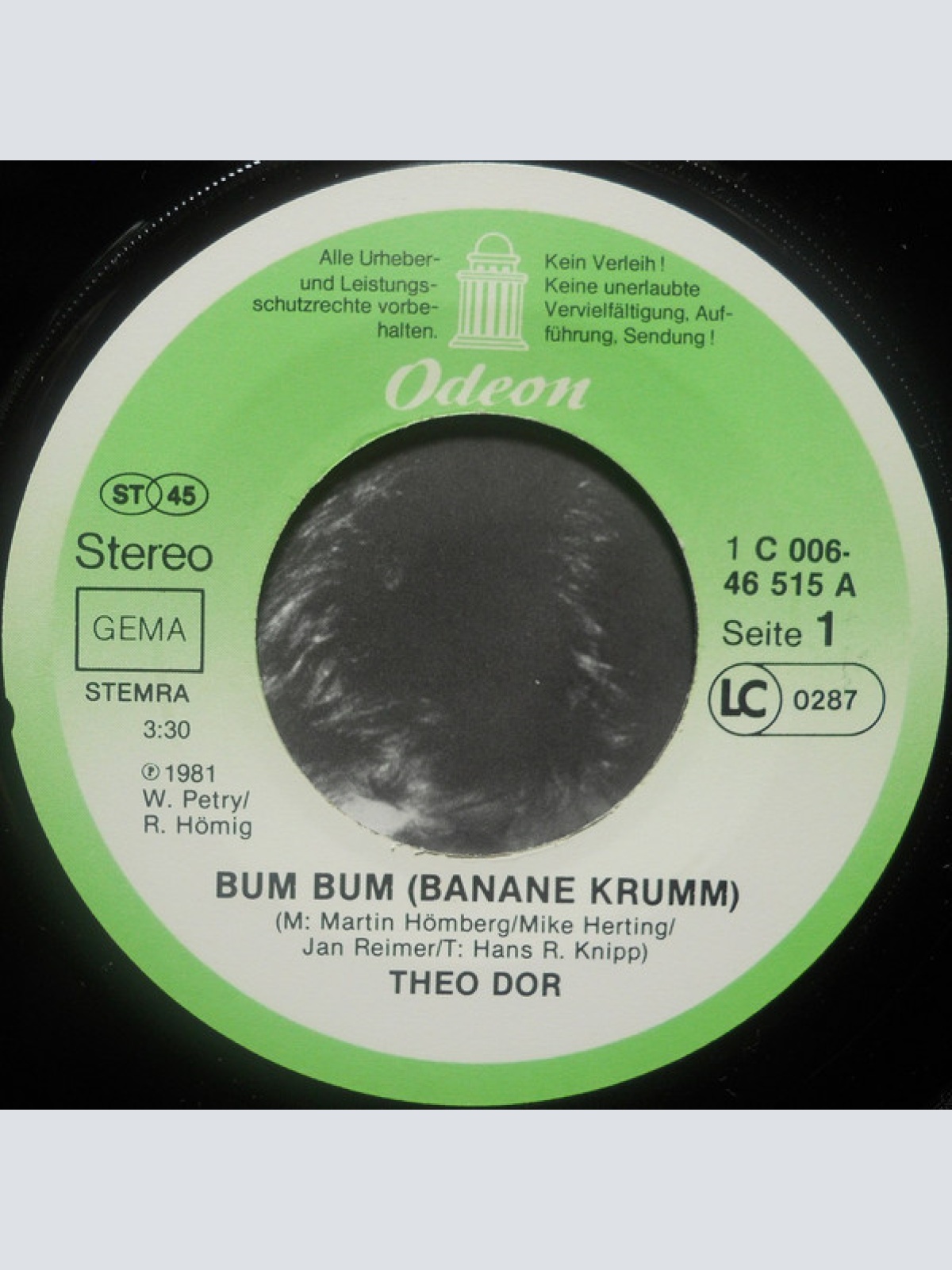 Vinyl / Theo Dor (2) - Bum Bum (Banane Krumm)