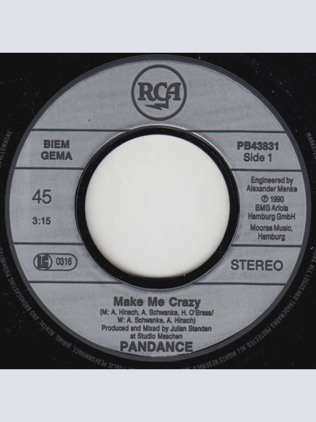 Vinyl / Pandance - Make Me Crazy
