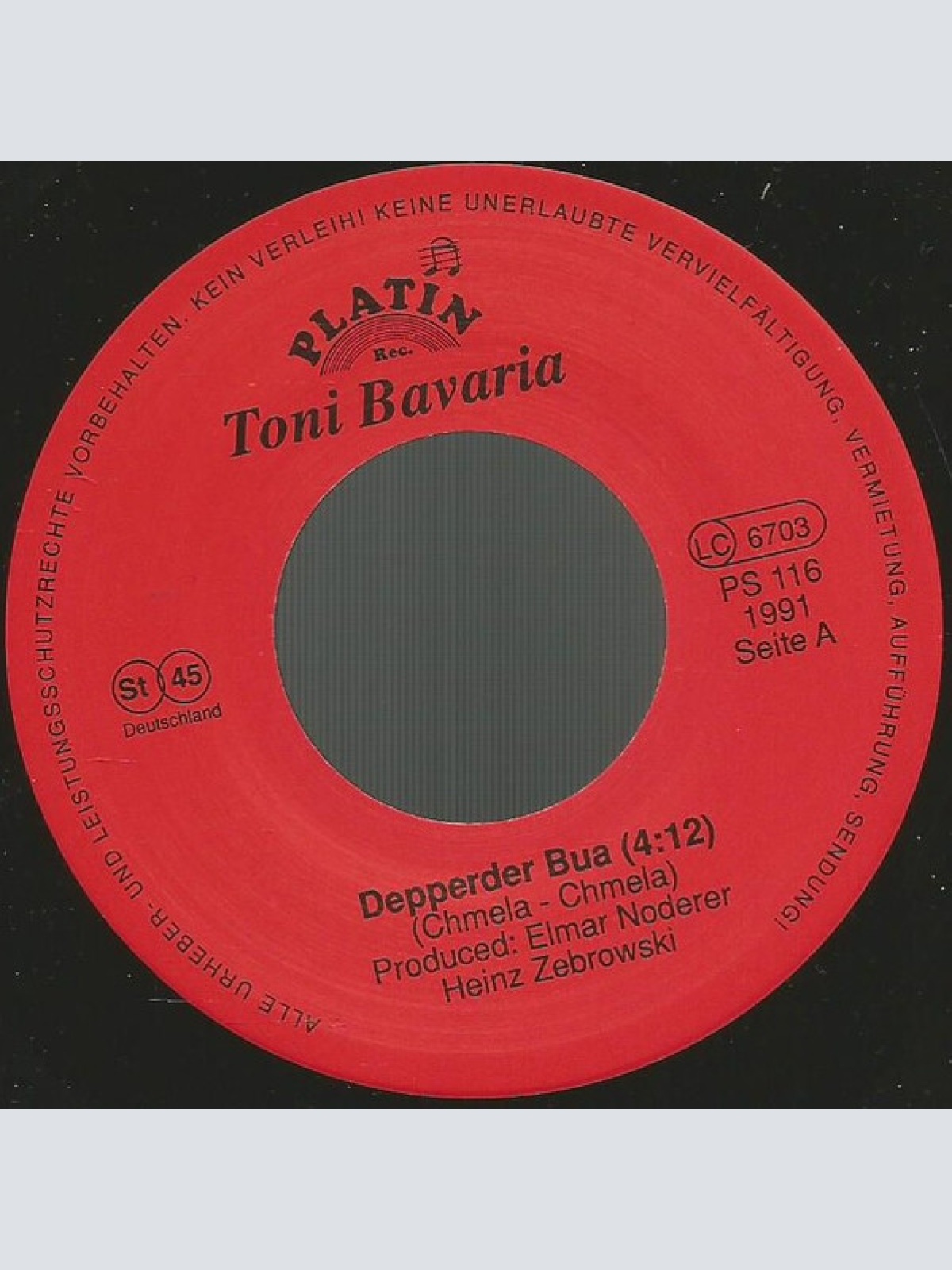 Vinyl / Toni Bavaria - Depperder Bua / Den I Mog Di So