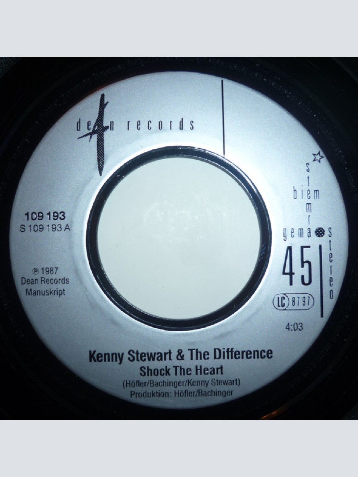 Vinyl / Kenny Stewart & The Difference - Shock The Heart