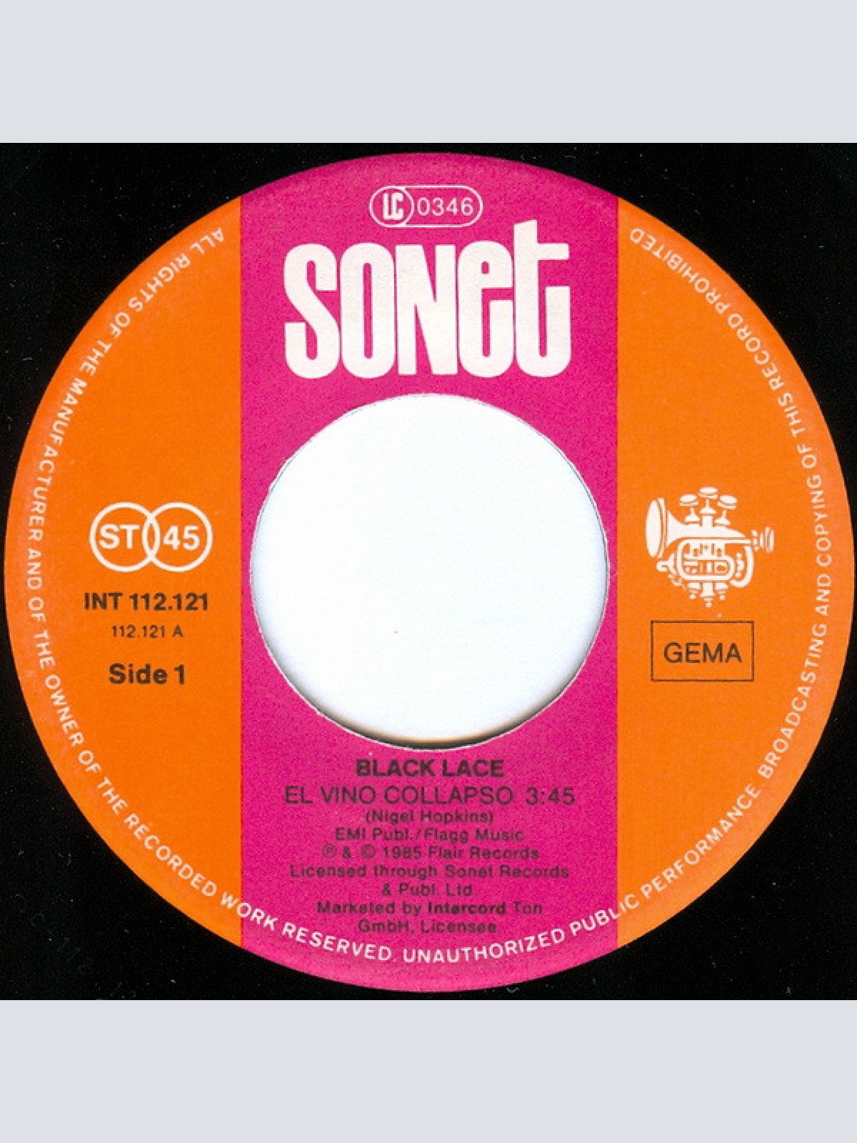 Vinyl / Black Lace - El Vino Collapso