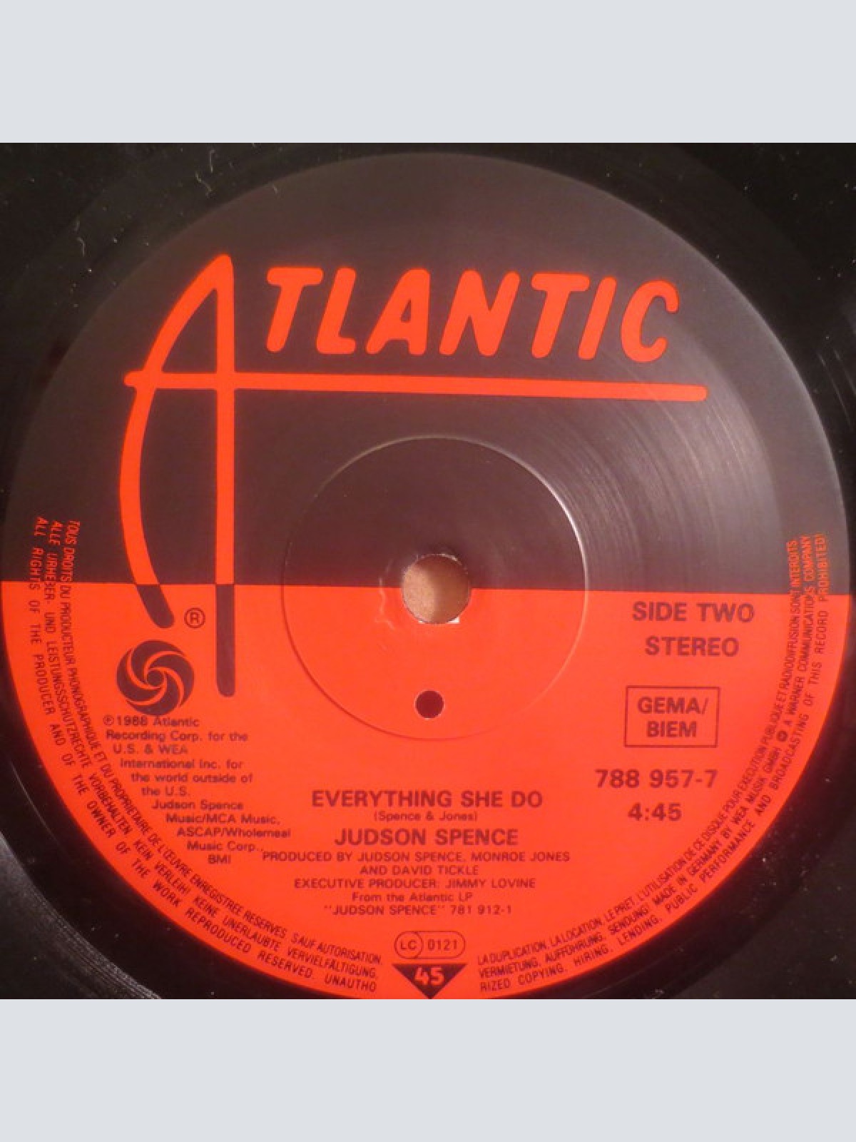 Vinyl / Judson Spence - Love Dies In Slow Motion