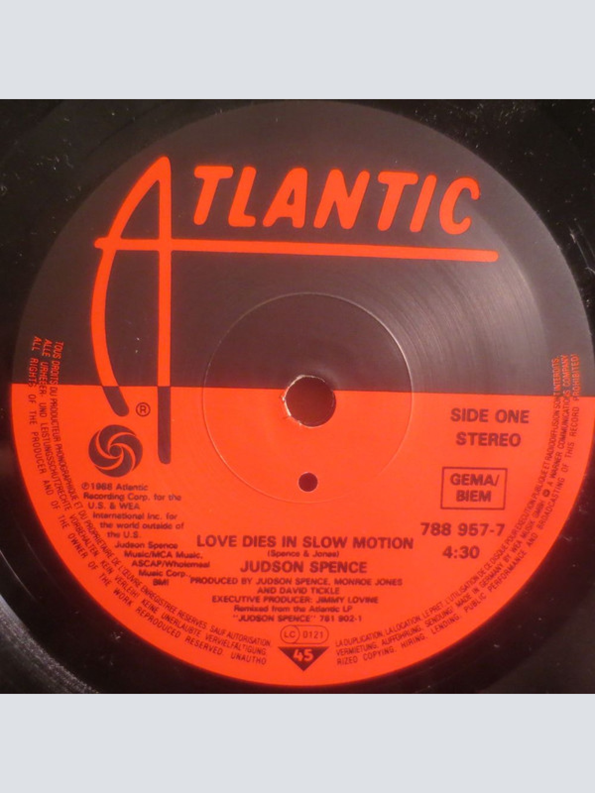 Vinyl / Judson Spence - Love Dies In Slow Motion