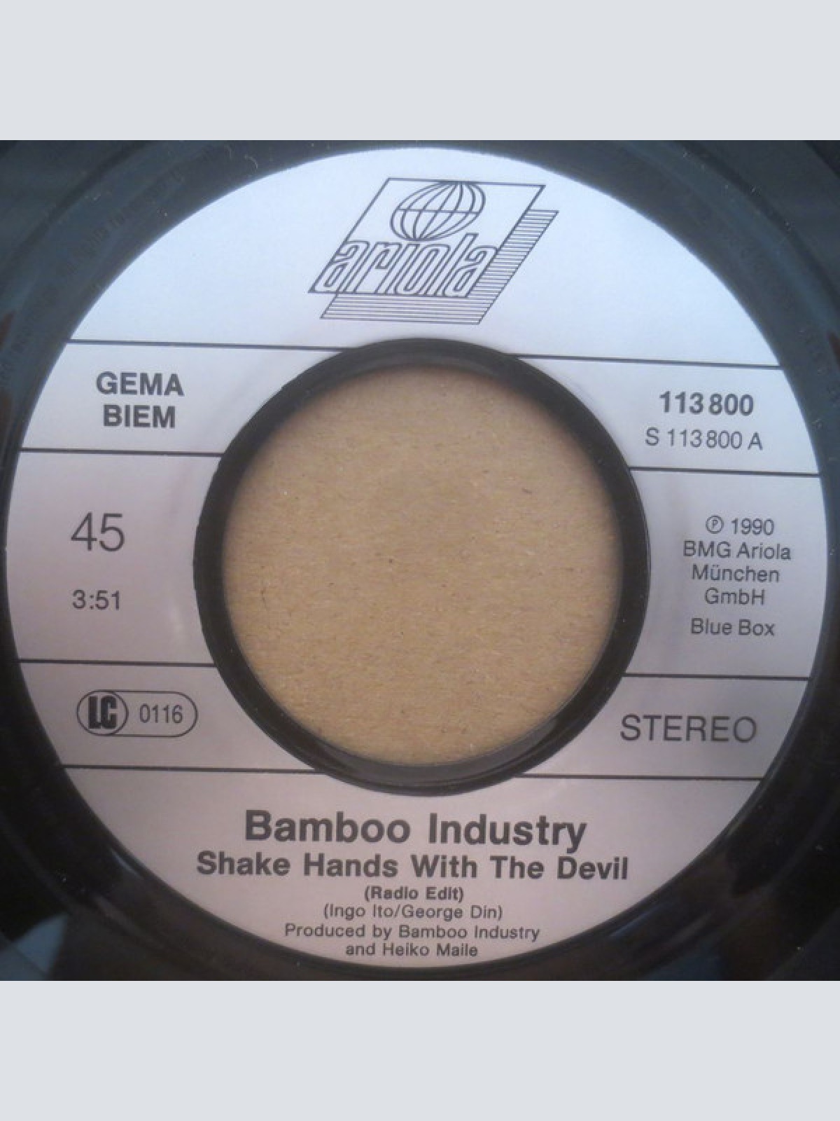 Vinyl / Bamboo Industry - Shake Hands With The Devil (Special Limited Radio Version)