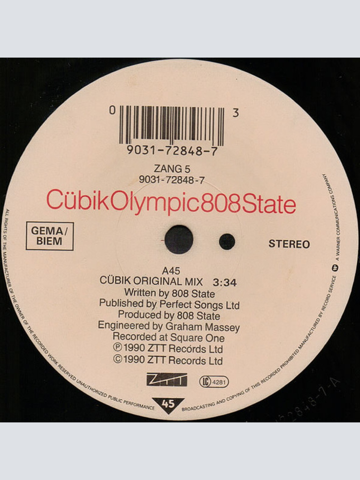 Vinyl / 808 State - Cübik / Olympic