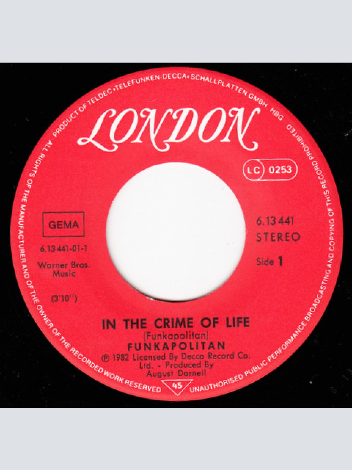 Vinyl / Funkapolitan - In The Crime Of Life