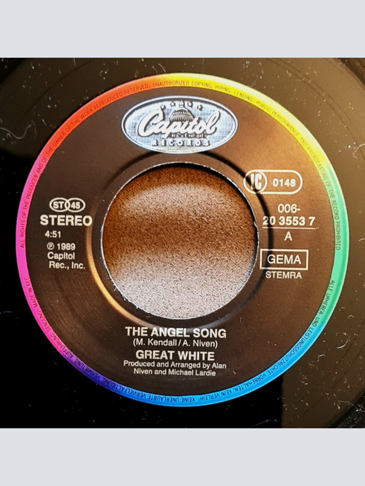 Vinyl / Great White - The Angel Song