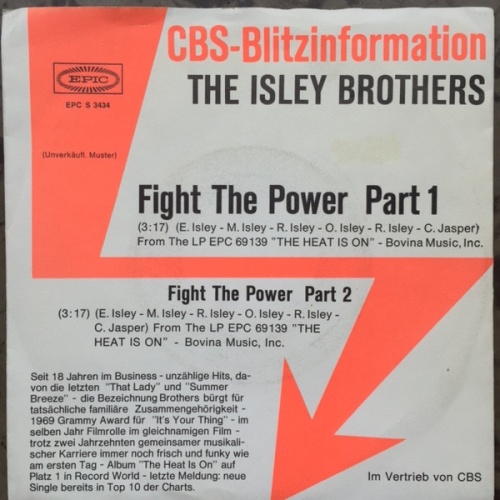 Vinyl / The Isley Brothers - Fight The Power Part 1/ Fight The Power Part 2