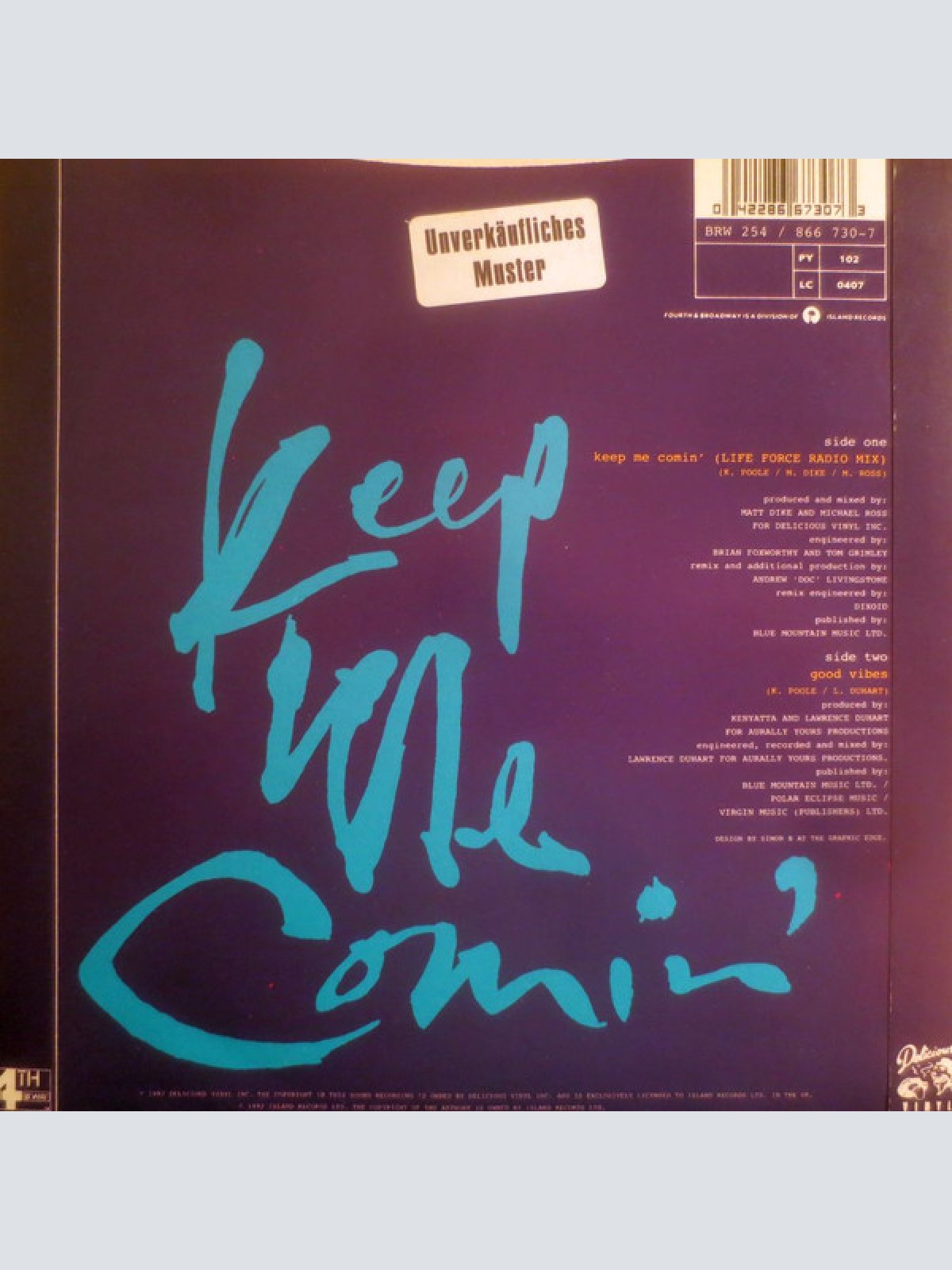 Vinyl / Kenyatta - Keep Me Comin'