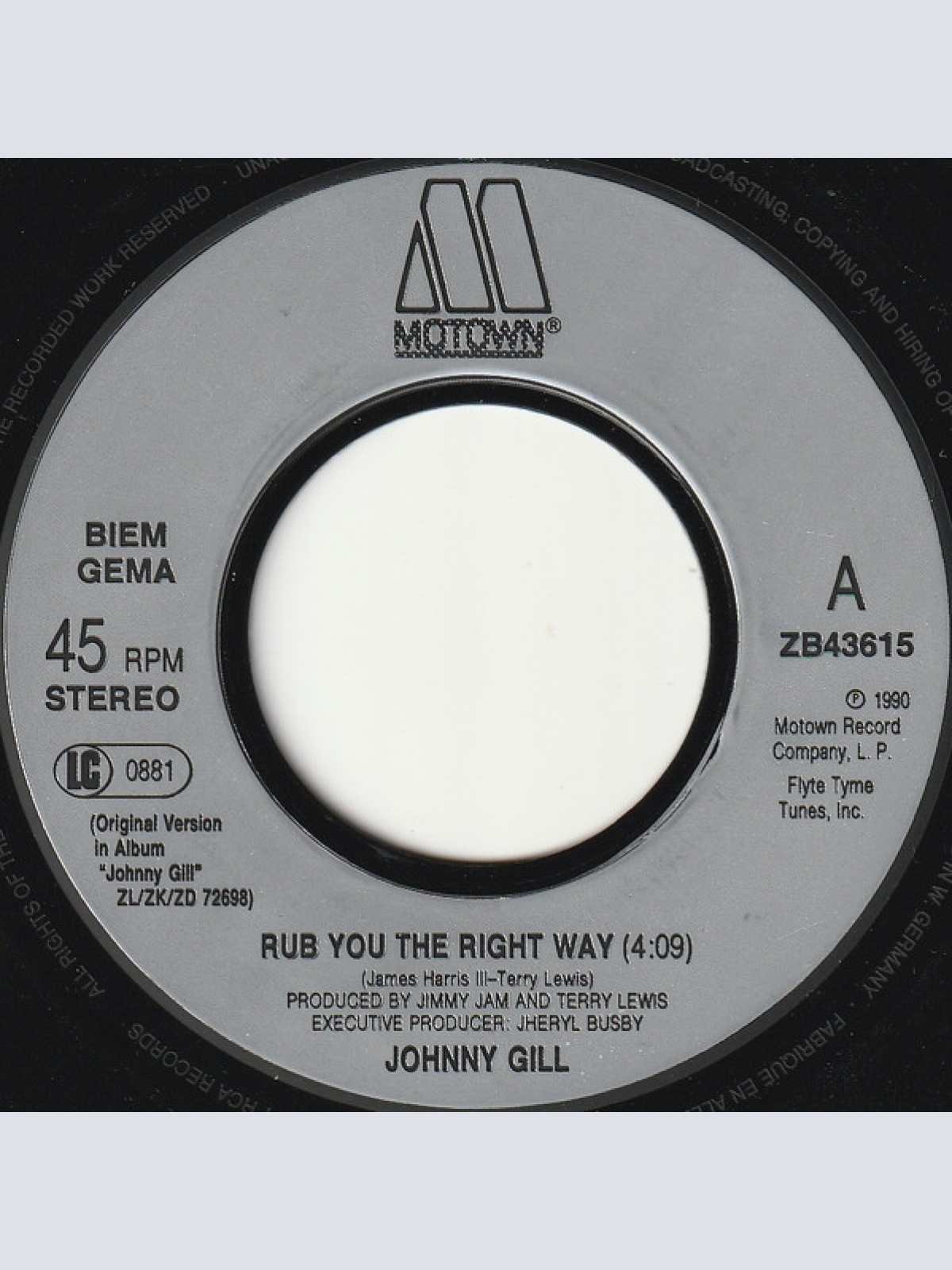 Vinyl / Johnny Gill - Rub You The Right Way