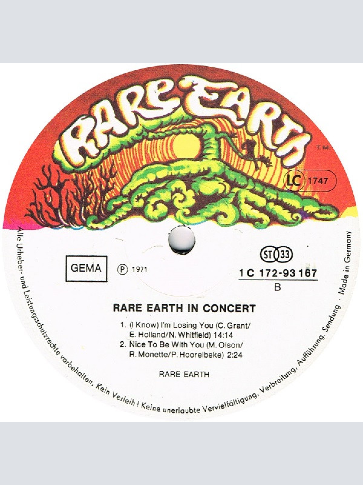 Vinyl / Rare Earth - Rare Earth In Concert